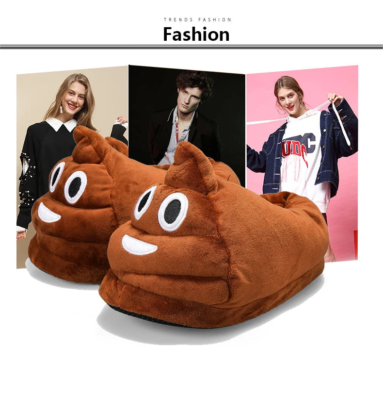 Indoor Slippers Warm Winter Home Fluffy New Fashion Men Women Bread Demon Soft Plush Shoes Unisex Cute Funny Christmas Gift