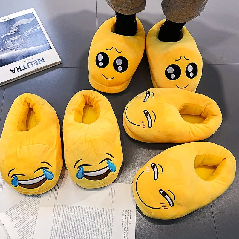 Indoor Slippers Warm Winter Home Fluffy New Fashion Men Women Bread Demon Soft Plush Shoes Unisex Cute Funny Christmas Gift