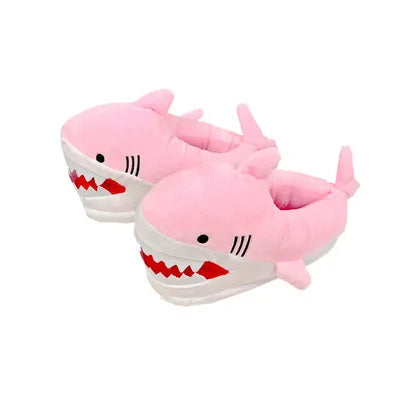 Interesting Funny Shark Slippers For Girls Faux Fur Slides Unisex Women Crazzy Slippers Winter Spring Shoes Female 2023 New