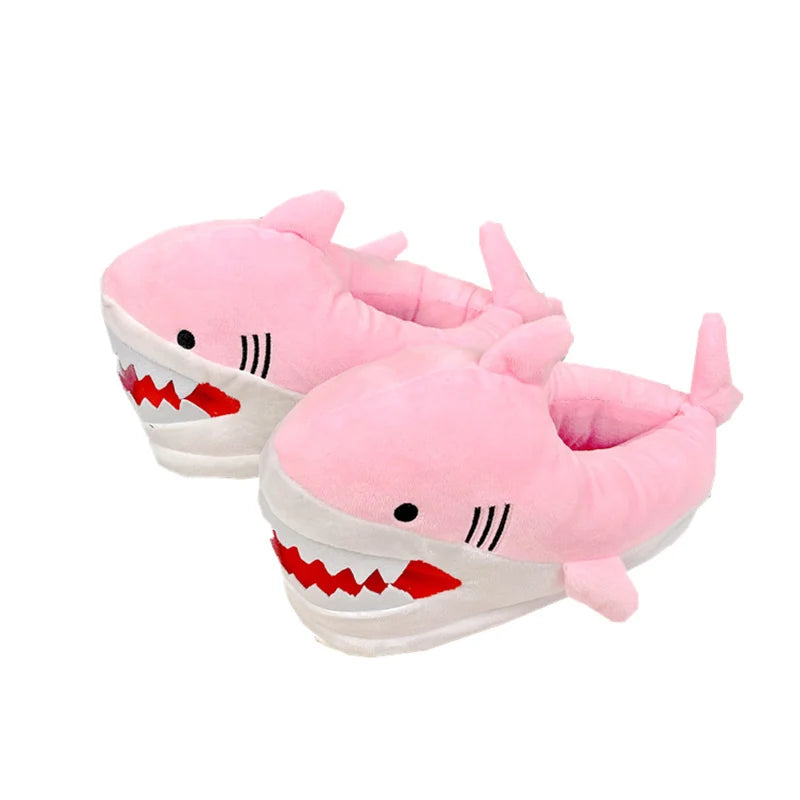 Interesting Funny Shark Slippers For Girls Faux Fur Slides Unisex Women Crazzy Slippers Winter Spring Shoes Female 2023 New