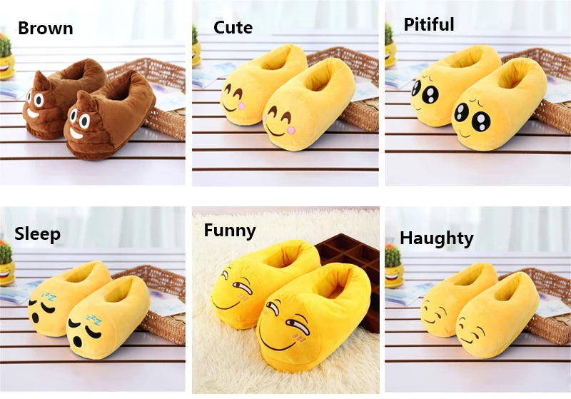 Indoor Slippers Warm Winter Home Fluffy New Fashion Men Women Bread Demon Soft Plush Shoes Unisex Cute Funny Christmas Gift