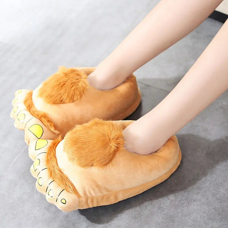 Interesting Funny Shark Slippers For Girls Faux Fur Slides Unisex Women Crazzy Slippers Winter Spring Shoes Female 2023 New