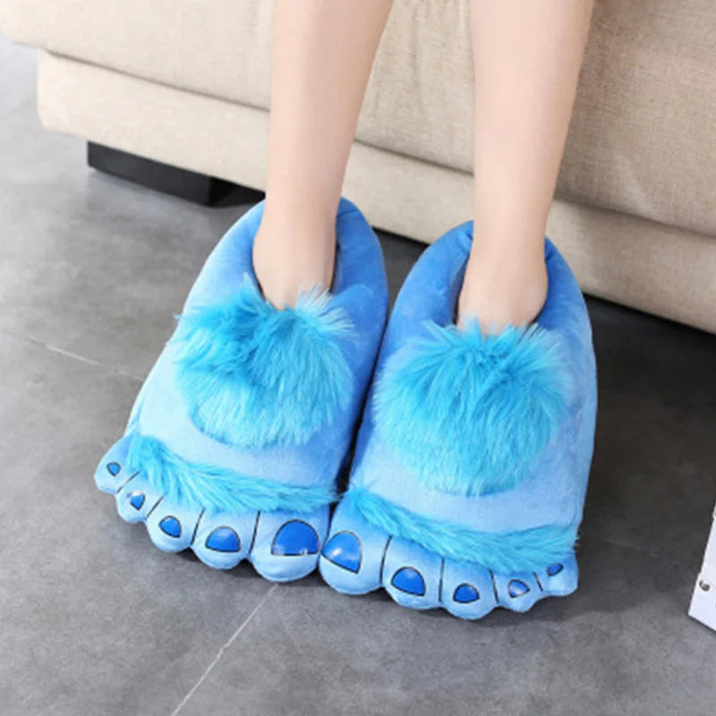 Interesting Funny Shark Slippers For Girls Faux Fur Slides Unisex Women Crazzy Slippers Winter Spring Shoes Female 2023 New