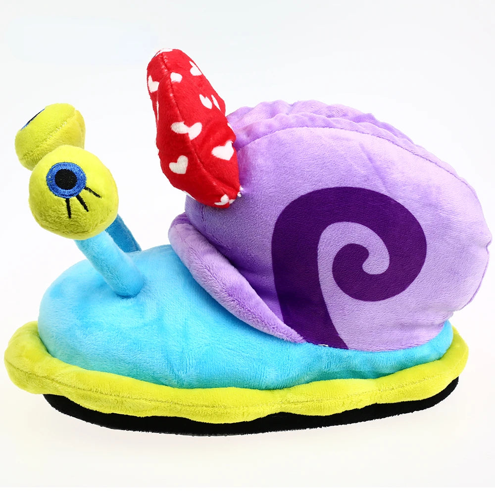 Unisex Snail Slippers Cartoon Home Indoor Sneaker Slippers Warm Plush House Shoes Cozy Soft Flip Flop Kids Funny Shoes Women Men