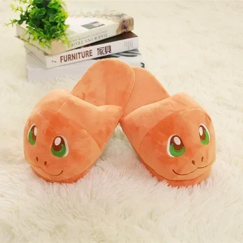 280MM Pokemon Gengar Snorlax Winter Slippers Bottom Soft Insole Home Shoes Thick Slippers Indoor Non-slip Comfortable Slippers