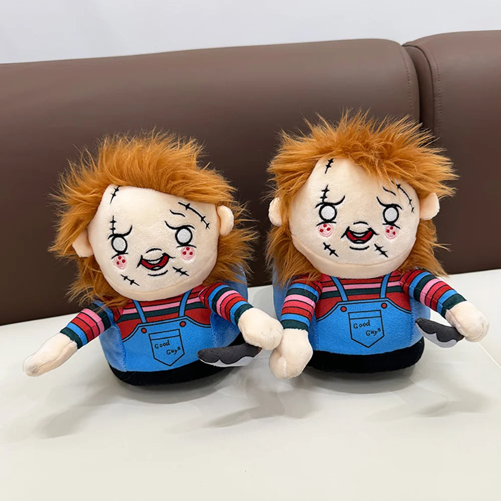 Highland Cow Halloween Michael Myers Chucky Plush Slippers Horror Ghostly Black Lord Devil Rabbit House Shoes Soft Funny Slipper