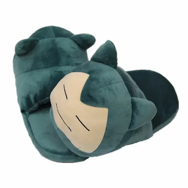 280MM Pokemon Gengar Snorlax Winter Slippers Bottom Soft Insole Home Shoes Thick Slippers Indoor Non-slip Comfortable Slippers