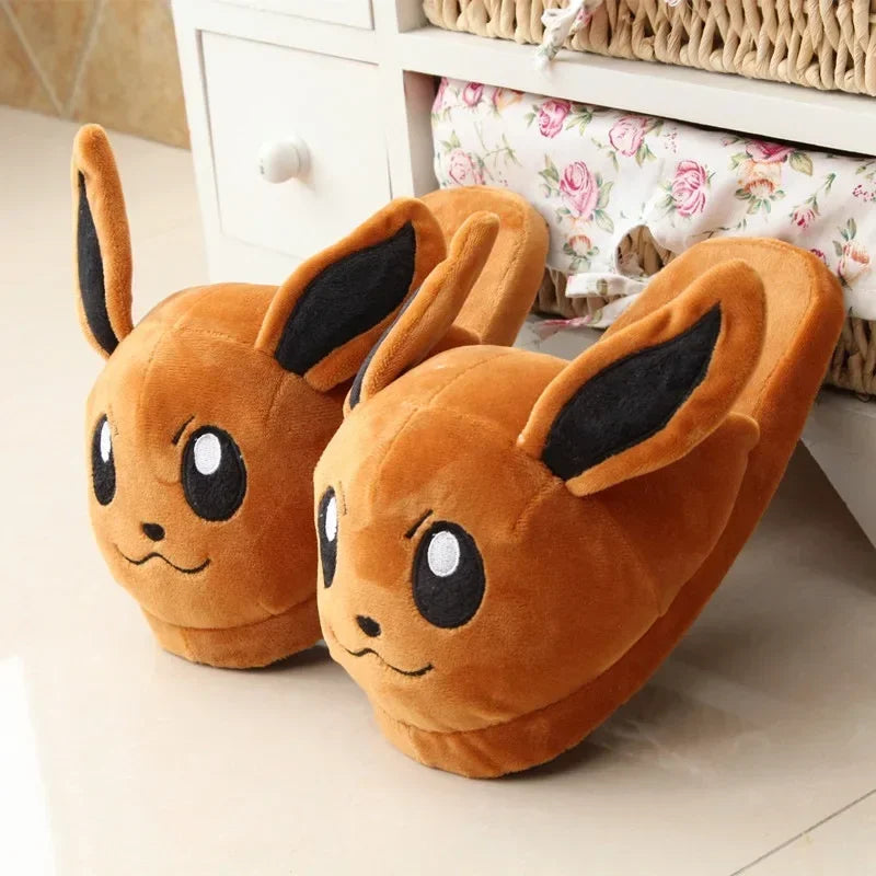 280MM Pokemon Gengar Snorlax Winter Slippers Bottom Soft Insole Home Shoes Thick Slippers Indoor Non-slip Comfortable Slippers