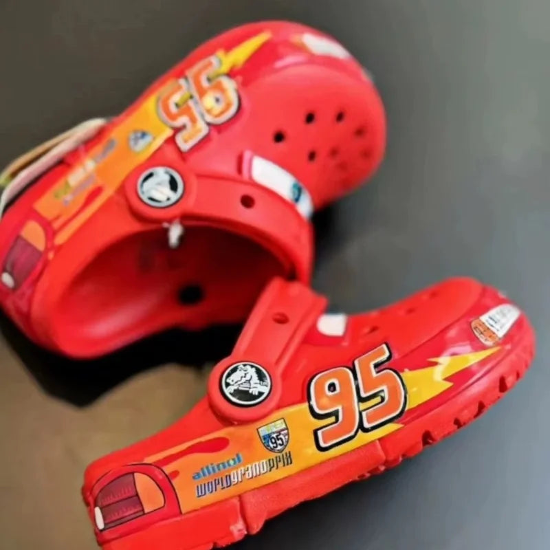 Lightning Mcqueen Pixar Flashing Light Outdoor Beach Slippers Cute Cartoon Anime Pool Anti Slip No95 Cars Slippers