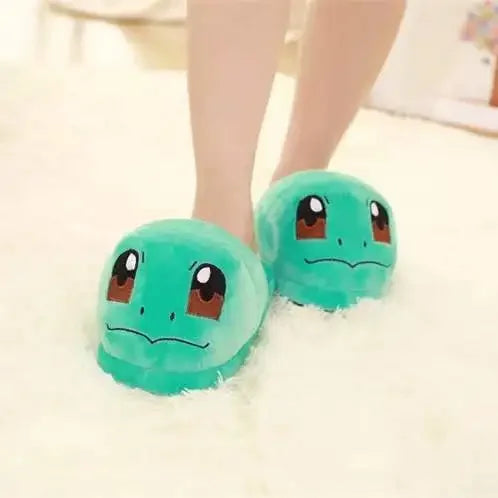 Pokemon Eevee Snorlax Squirtle Gengar Pikachu Indoor Slippers Flat Home Cute Cartoon Slippers Unisex Couple Warm Non-slip Shoes